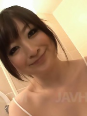 Asuka Mimi Asian loves teasing her boobs and twat with shower